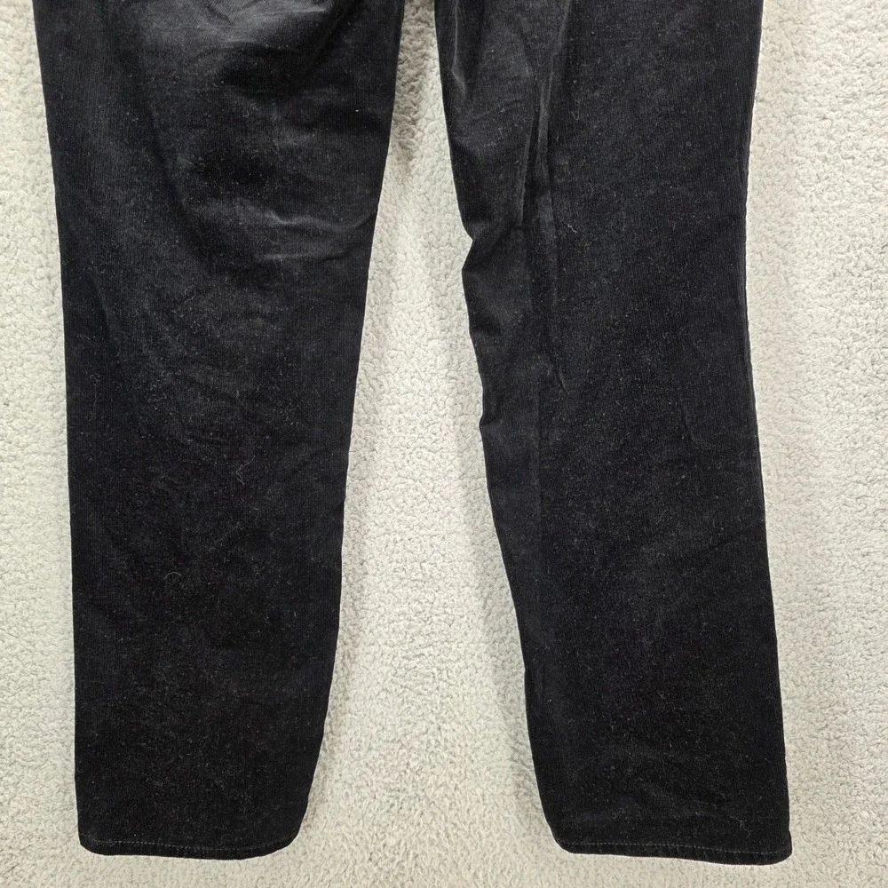 Talbots‎ Women's Size 14 Corduroy Pants High-Waist Straight-Leg Black Casual
